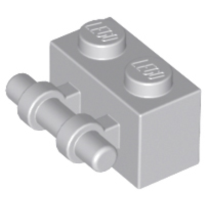 Steen, Aangepast 1x2 met handvat Light Bluish Gray